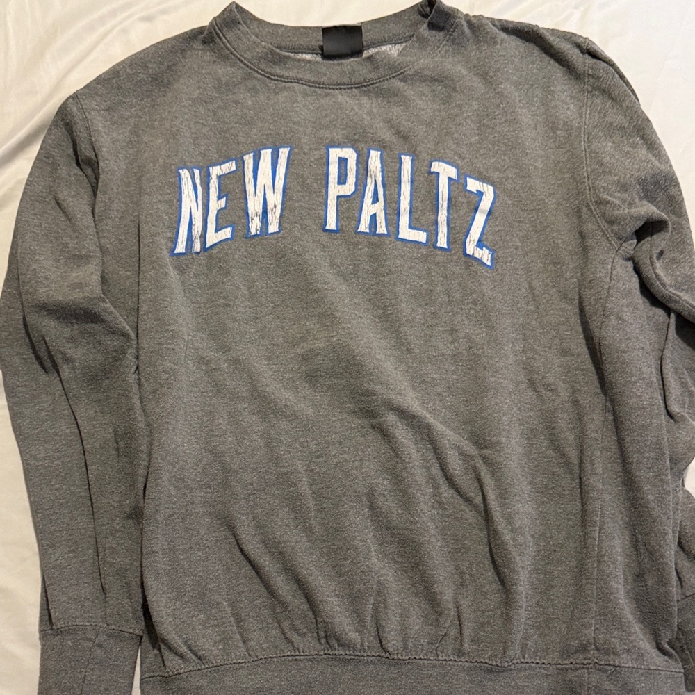 MV Sport Gray Crewneck with Blue Print